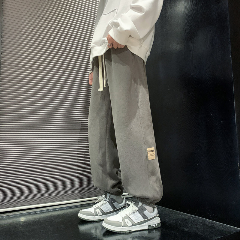 港风卫裤男秋冬运动裤加绒加厚宽松休闲裤束脚裤秋款-K629-P45,男装休闲裤,星座307-3(原516-1)