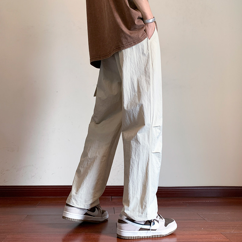 日系工装休闲裤男生2024春夏季宽松阔腿裤直筒长裤男潮-K859-P55,男装休闲裤,星座307-3(原516-1)