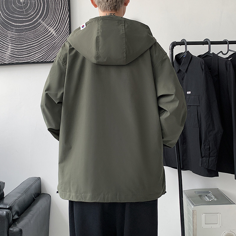 冲锋衣外套男款春秋工装夹克休闲春装潮流潮牌衣服-JK068-P58军绿,男装夹克,星座307-3(原516-1)