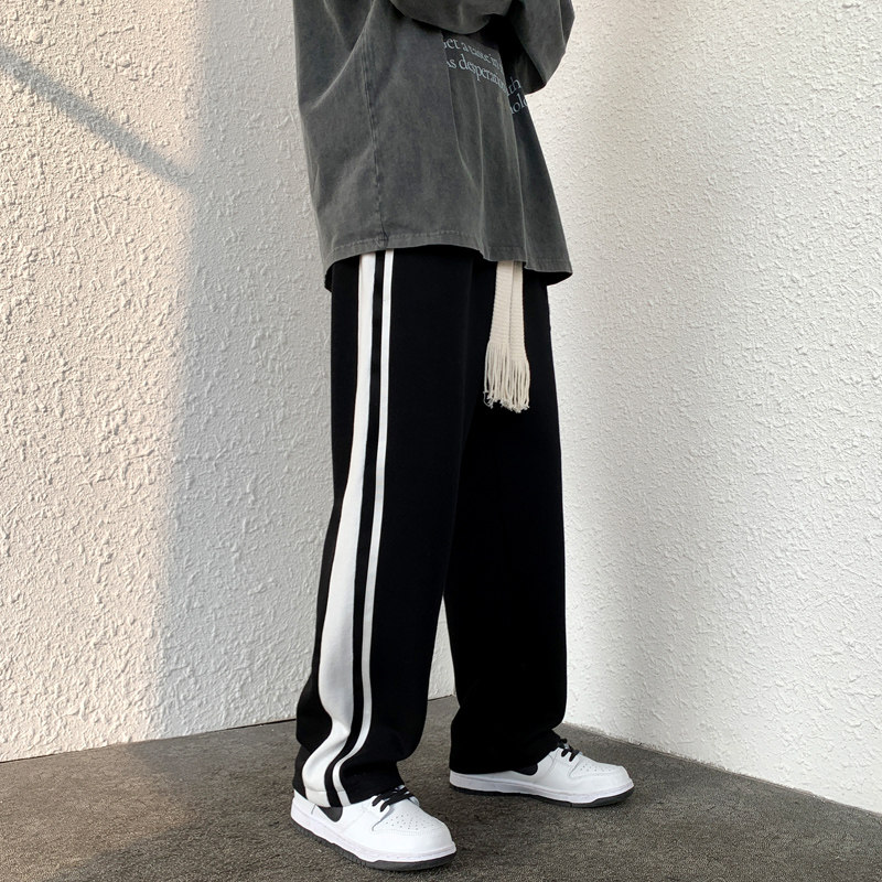 wassuphappy裤子男春秋季潮牌宽松直筒休闲卫裤阔腿潮牌运动长裤,男装休闲裤,星座307-3(原516-1)