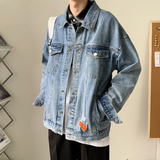 2024春季牛仔外套男港风潮牌宽松上衣服潮流韩版高街夹克-J06-P68，男装夹克，星座307-3(原516-1)