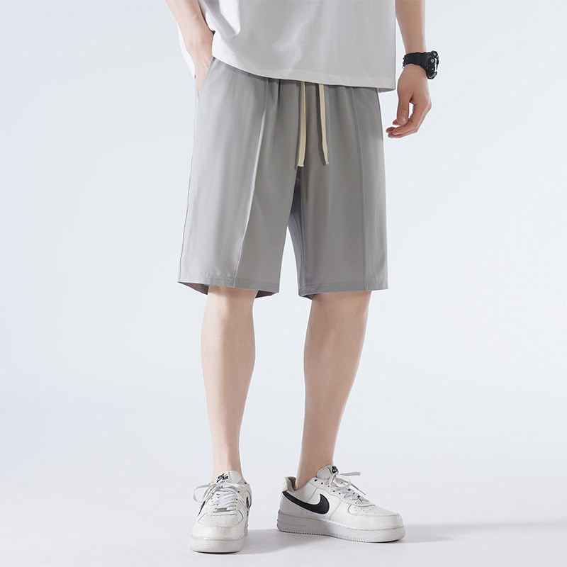 夏季运动短裤男ins薄款速干冰丝裤子宽松休闲五分裤-K851-P30卡其,男装休闲裤,星座307-3(原516-1)