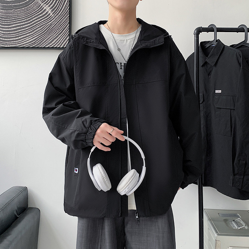 冲锋衣外套男款春秋工装夹克休闲春装潮流潮牌衣服-JK068-P58卡其,男装夹克,星座307-3(原516-1)