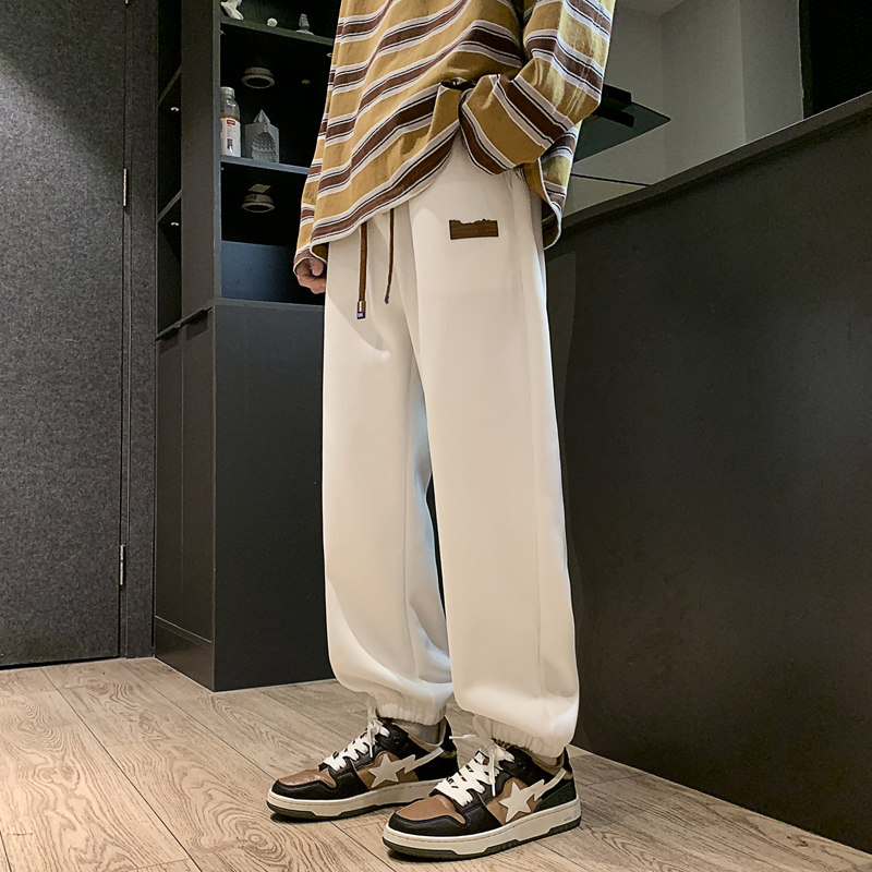工装休闲裤子男款宽松束脚裤阔腿百搭运动长裤男潮-K667-P40咖啡,男装休闲裤,星座307-3(原516-1)