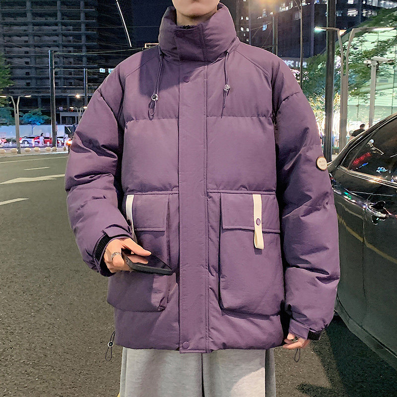 冬季立领棉服男宽松潮牌ins工装夹克冬季加厚保暖外套-M881-P95绿,男装棉衣,星座307-3(原516-1)