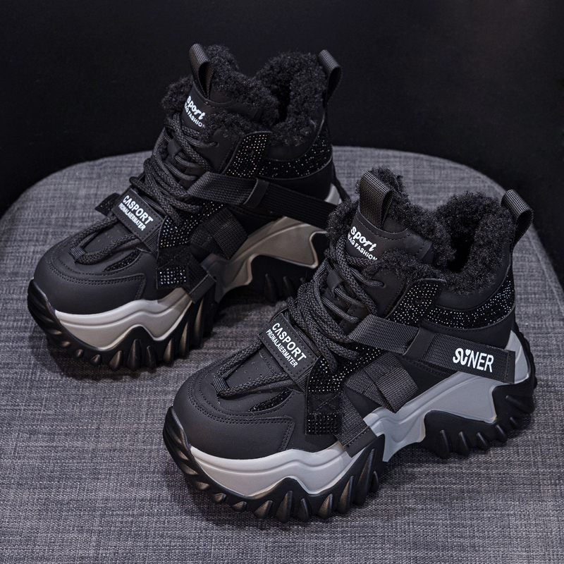 增高厚底老爹鞋女2025新款爆款