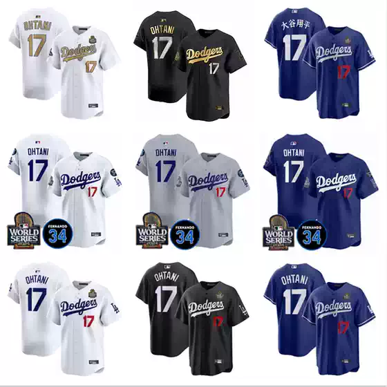 New Los Angeles Dodgers Los Angeles 17 #   Ohtani Men's and Women's Baseball Uniforms Fully Embroidered Jerseys