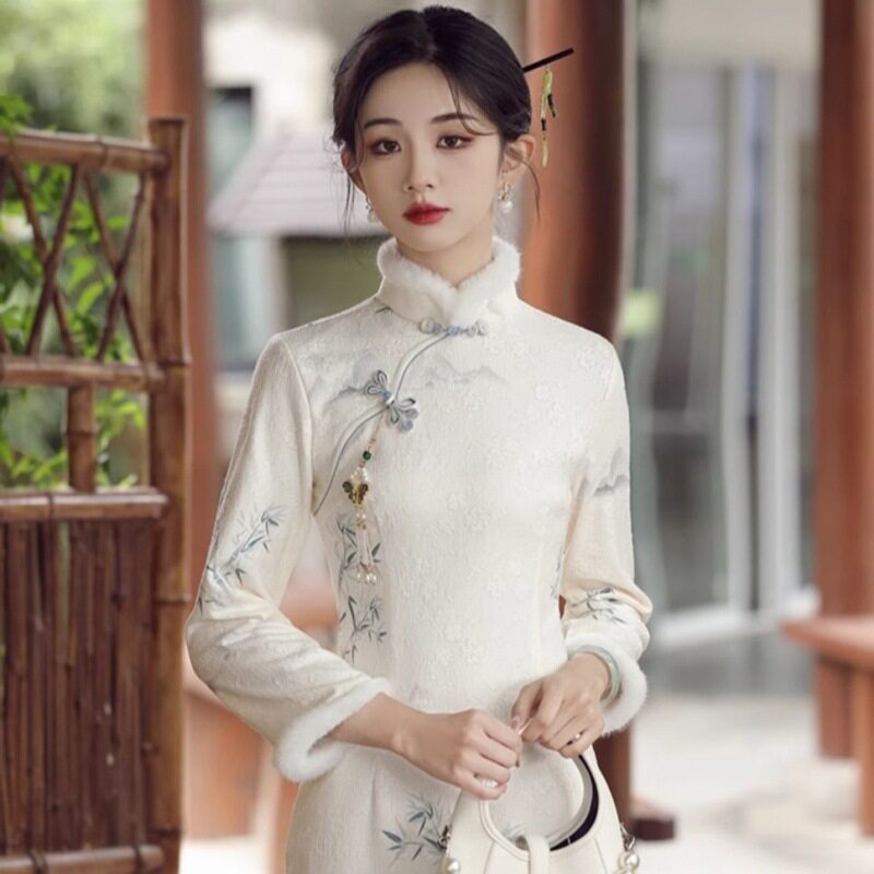 新中式改良旗袍连衣裙女