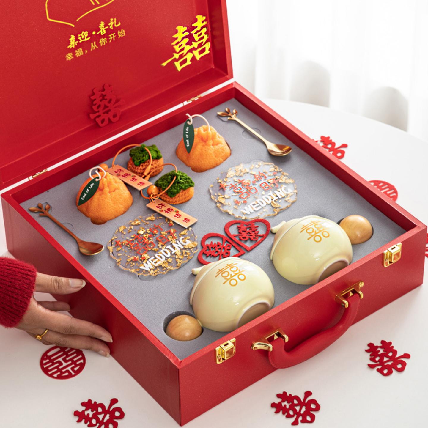 亲迎新婚礼物结婚送新人高级香薰订婚送新娘闺蜜婚礼情侣杯子一对