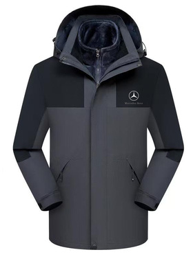 奔驰宝马奥迪工作服冬季秋冬款冲锋衣定制三合一加绒工装外套印字