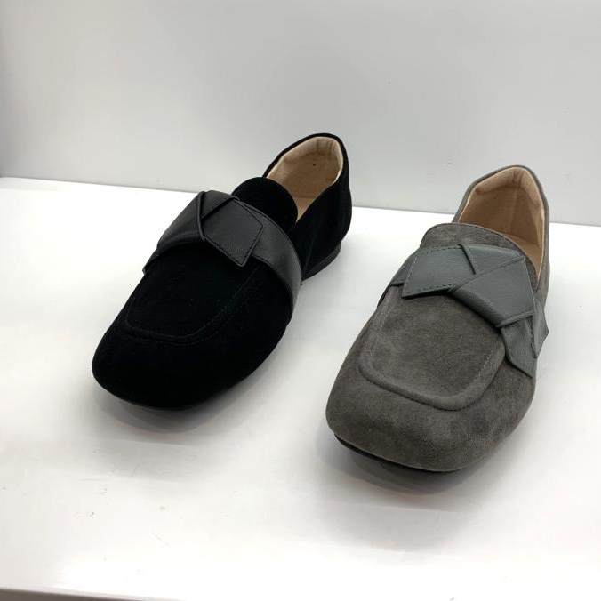 绝恋春秋复古文艺风反绒羊皮乐福鞋女平底蝴蝶结一脚蹬舒适单鞋,女鞋,浅口单鞋,淘宝优惠券,粉丝福利购,淘宝优惠卷