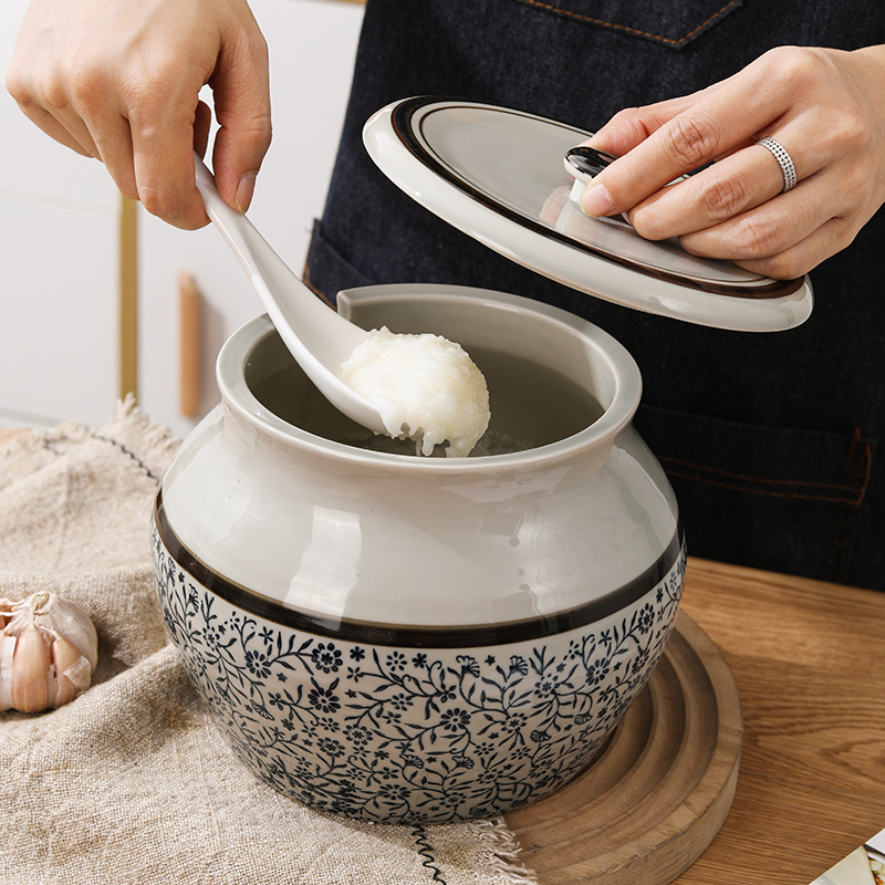 和风四季厨房陶瓷加大号猪油罐