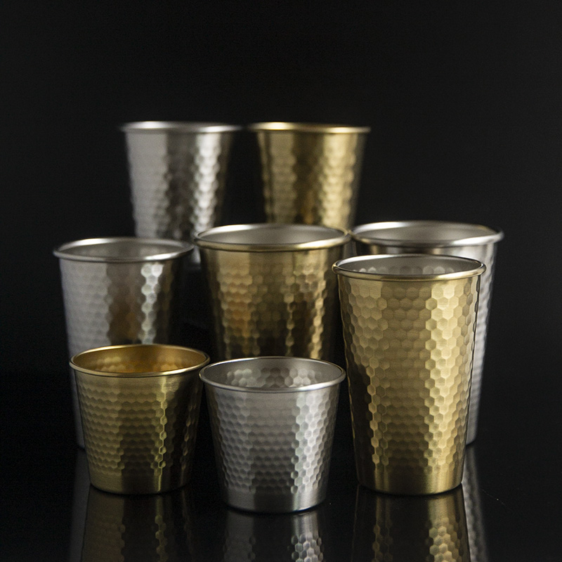 和风四季304锤纹啤酒杯