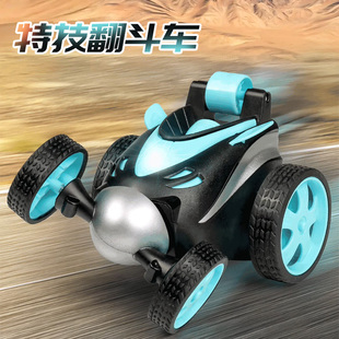 电动遥控特技翻斗车儿童玩具360度翻滚跟头车筋斗旋转音乐男孩子
