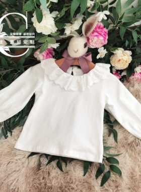 春秋冬女童百搭打底衫公主风内搭上衣宝宝纯棉内衣儿童长袖娃娃衫