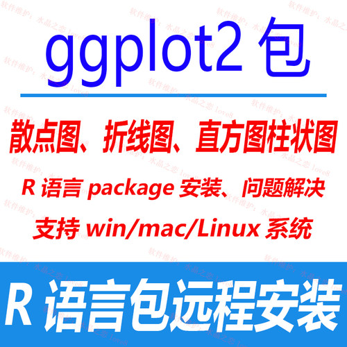 ggplot2散点/折线/直方柱状图R语言r包远程安装问题解决mac/win