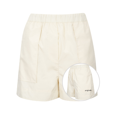 FENDI芬迪高腰软壳面料短裤女士