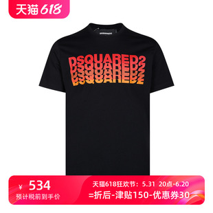 XY精选 Dsquared2二次方男印花字母logo全棉短袖 T恤男士