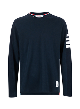 Thom Browne汤姆布朗男经典四条纹全棉长袖T恤男士2026年新款XY