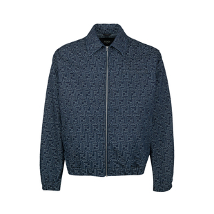 2025年秋冬新款 FENDI芬迪男经典 FF提花夹克拉链牛仔外套男士