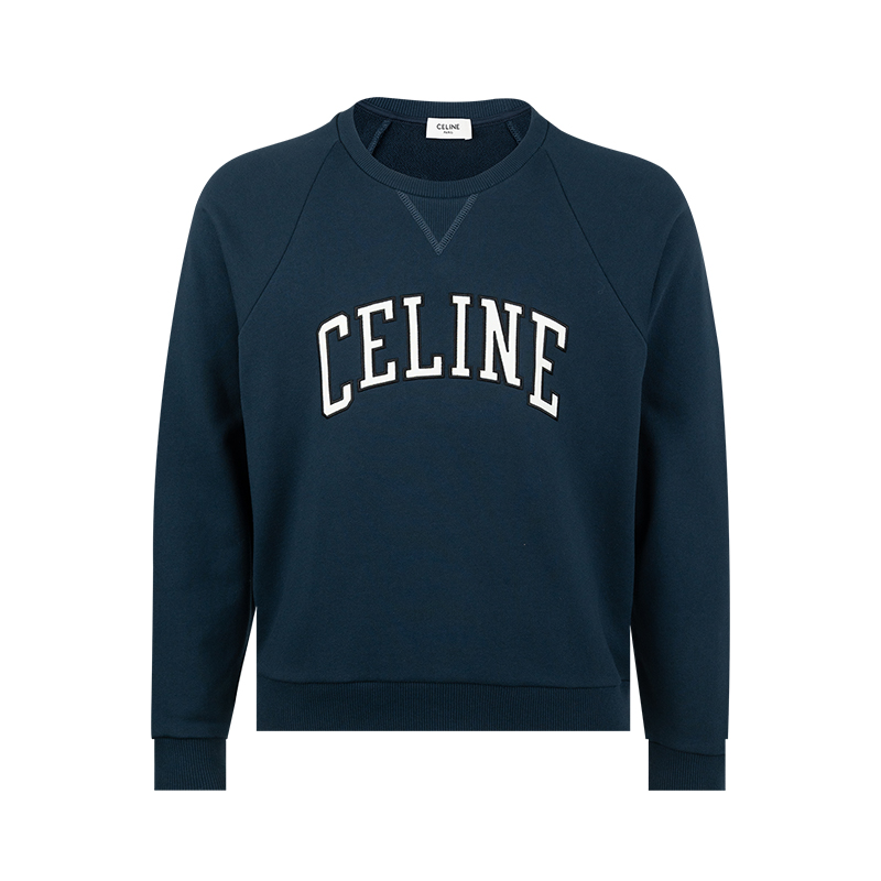 CELINE赛琳男经典Logo贴花圆领套头卫衣男士2025年秋冬新款