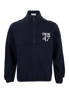 Dior/迪奥男立领半拉链加绒休闲套头卫衣男士2025秋冬新款推选