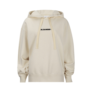 女士2025年秋冬XY推选 logo印花抽绳全棉连帽衫 Jil Sander女经典