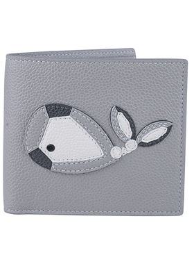 Thom Browne汤姆布朗男女同款经典鲸鱼贴花卵石纹钱包男女XY促销