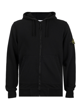 STONE ISLAND男经典logo全棉拉链连帽衫男士2025年秋冬新款XY