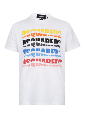 Dsquared2二次方男字母logo印花全棉短袖T恤男士春夏XY促销