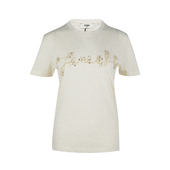 FENDI芬迪女纯色亚麻棉质常规短袖 T恤女士2026年春夏新款 XY捡漏