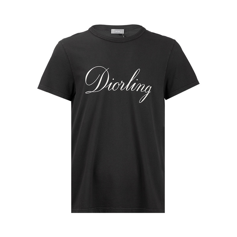 Dior/迪奥罗纹印花短袖T恤男士
