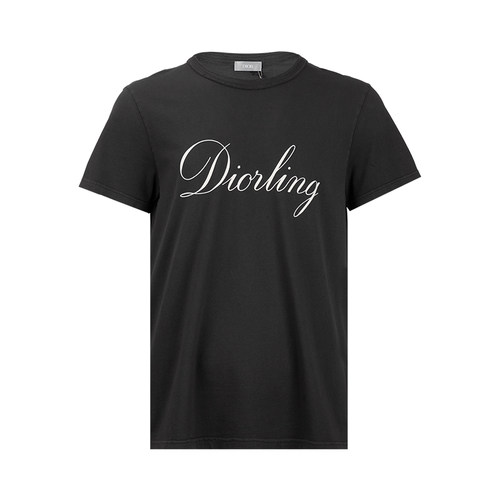 Dior/迪奥罗纹印花短袖T恤男士