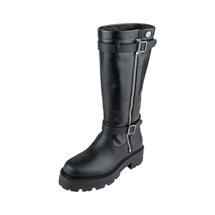 Major小牛皮圆头拉链高筒靴女士2025新款 推广 迪奥女经典 Dior