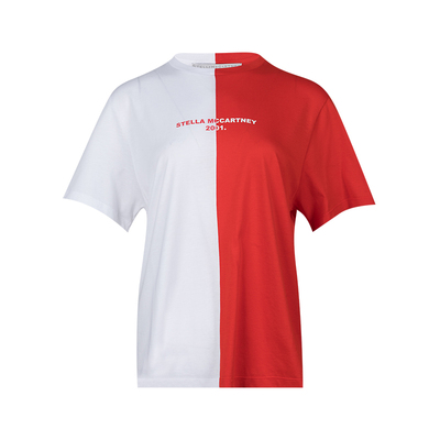 丝黛拉·麦卡妮拼色全棉短袖T恤