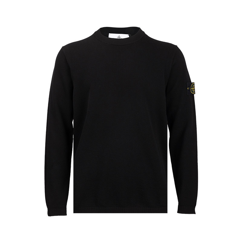 STONE ISLAND男经典圆领罗纹饰边长袖针织衫男士2026年秋冬新款XY