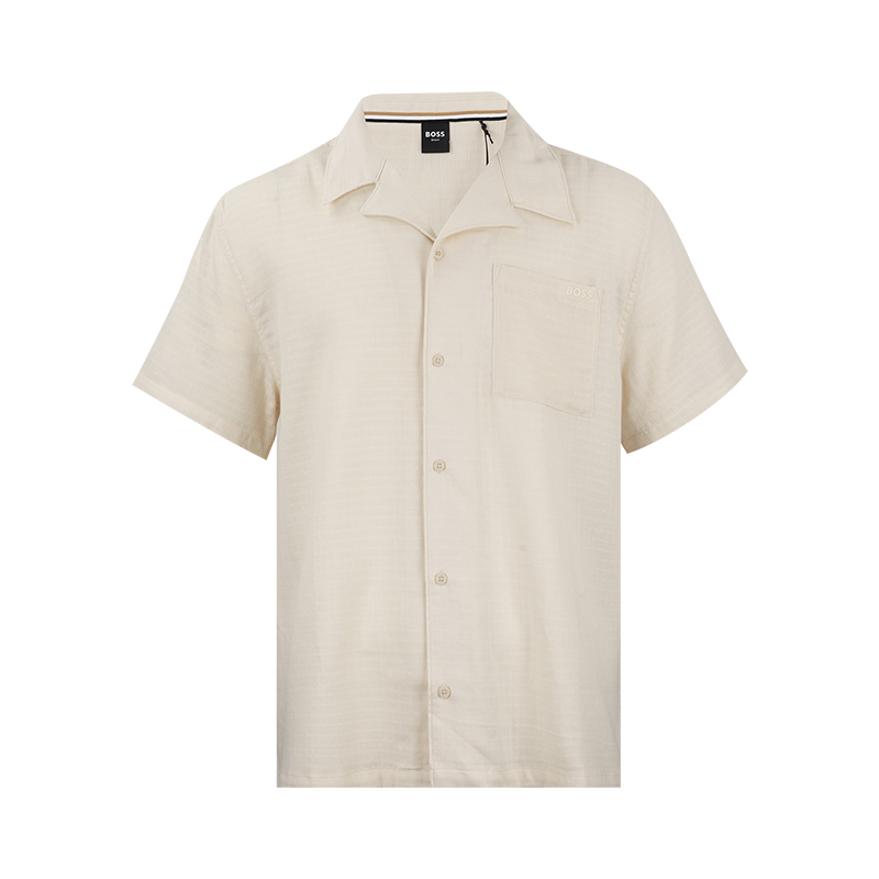 Hugo Boss雨果-博斯男花卉印花短袖衬衫男士2025春夏新款XY推广