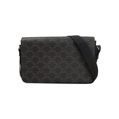 CELINE赛琳女Triomphe满印可调节邮差包单肩斜挎包女士2026年新款