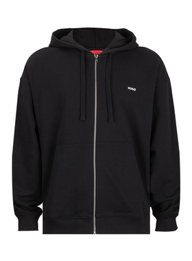 Hugo Boss雨果-博斯男经典logo拉链全棉连帽卫衣男士2026新款XY