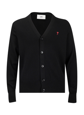 AMI Alexandre Mattiussi男经典刺绣纽扣开合针织衫男士新款XY