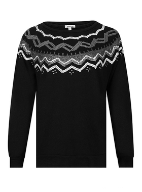 PAROSH经典钉珠片图案套头卫衣女士秋冬新款XY特卖