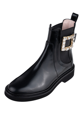 Roger Vivier女经典Viv' Rangers圆头套脚切尔西靴女士2025新款