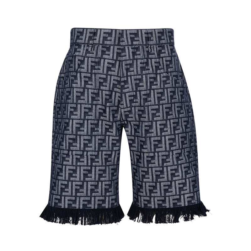 FENDI芬迪男经典印花流苏边百慕大短裤男士春夏XY促销,男装,短裤,淘宝优惠券,粉丝福利购,淘宝优惠卷