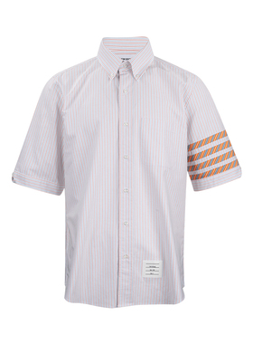 Thom Browne汤姆布朗男经典四条纹全棉短袖衬衫男士新款XY推选