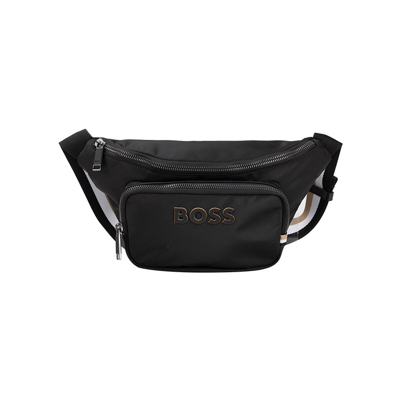HugoBoss经典字母Logo休闲腰包