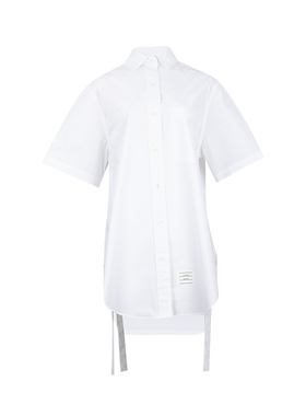 Thom Browne汤姆布朗女Heavy 府绸缩褶迷你衬衫裙女士秋冬XY特卖