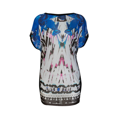 PINKO印花图案网纱透明