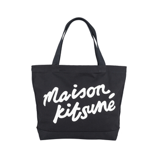 Maison Kitsune男女同款经典logo印花托特包男女2026新款XY