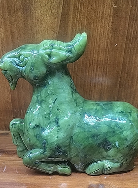 天然玉石羊摆件十二生肖羊招財镇宅家居办公室工艺品摆设