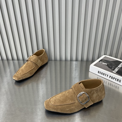 魔术贴方头平底单鞋百搭时尚女鞋